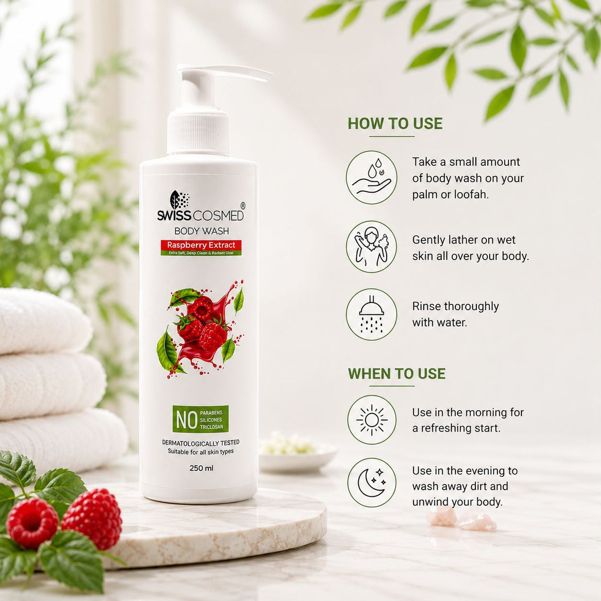 Body Wash Raspberry Extract