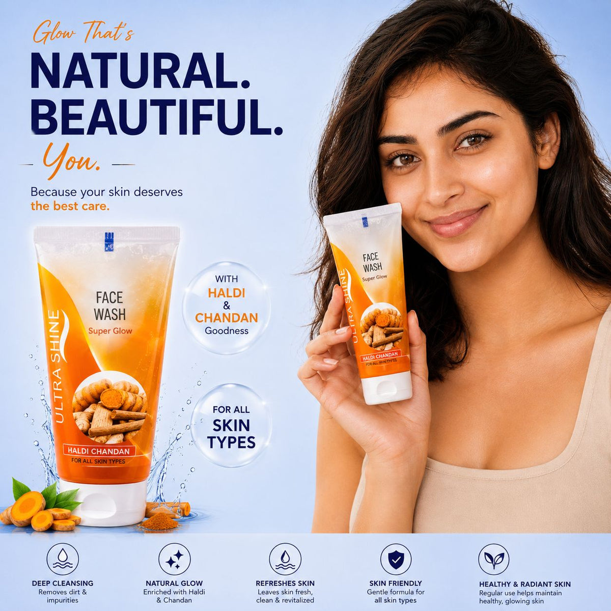 Ultrashine Haldichandan Face Wash