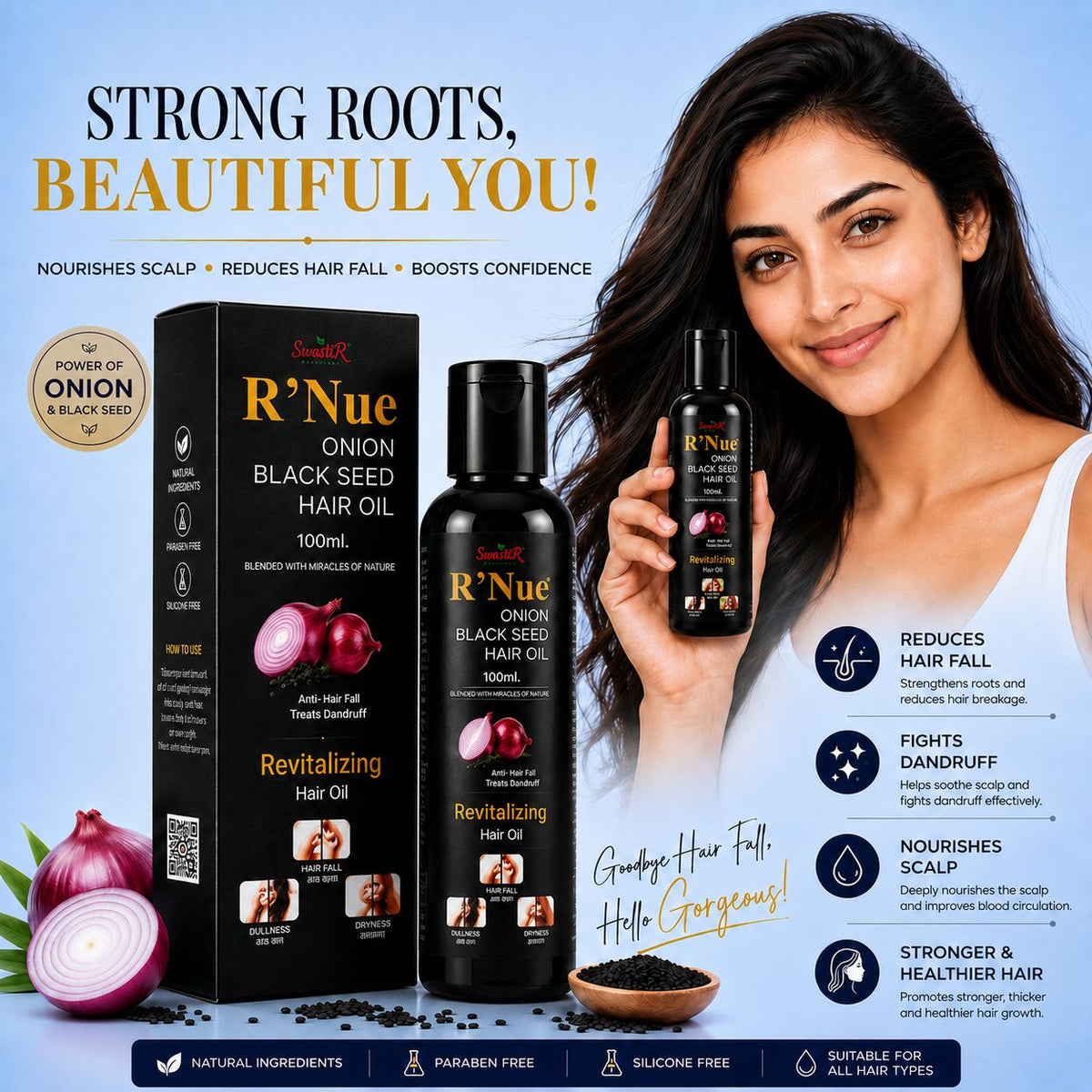 R'Nue Onion Hair Oil 100Ml