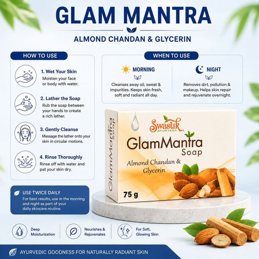 Glam Mantra Soap  (Almond Chandan & Glycerin Soap)