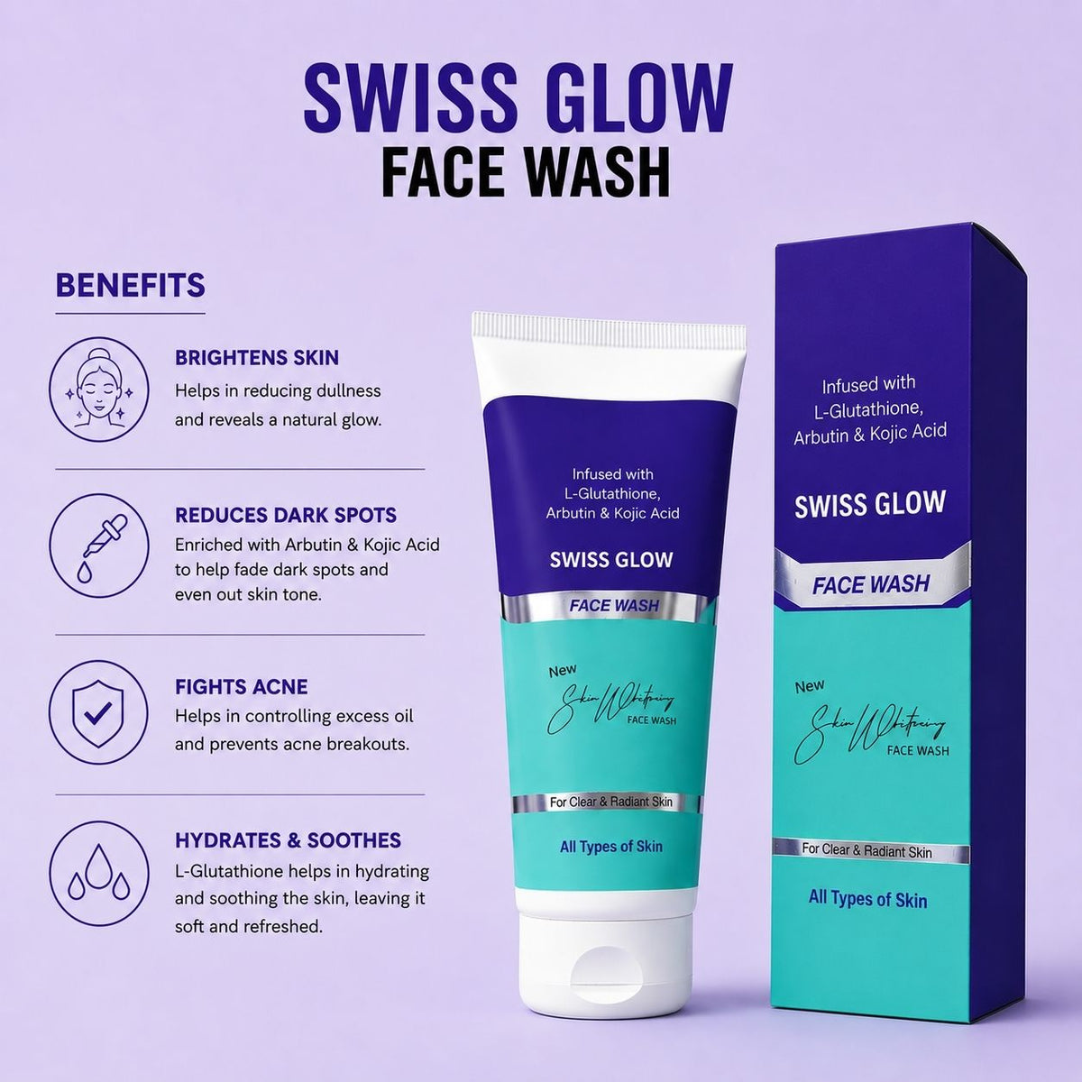 SWISS-GLOW FACE WASH 100ML