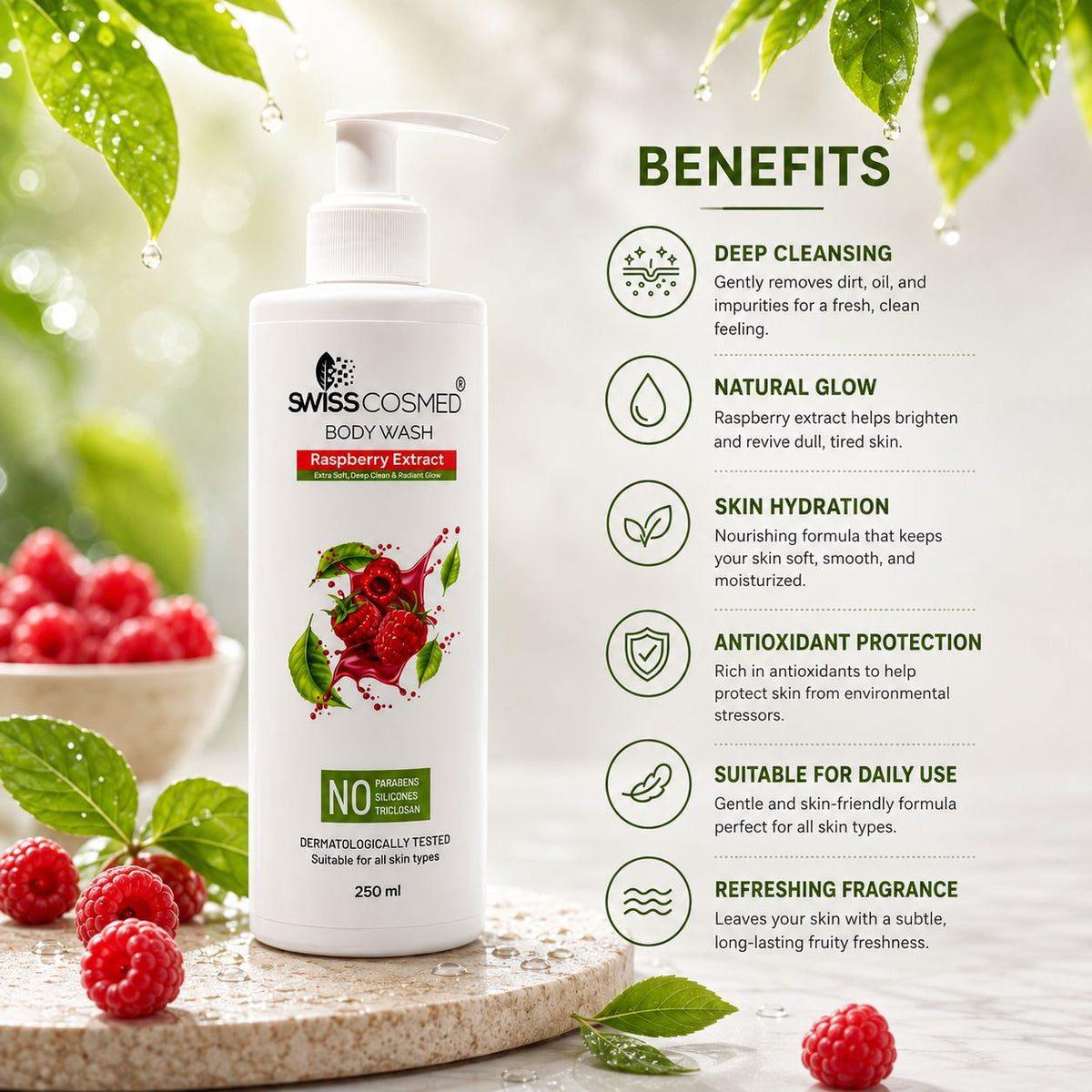 Body Wash Raspberry Extract