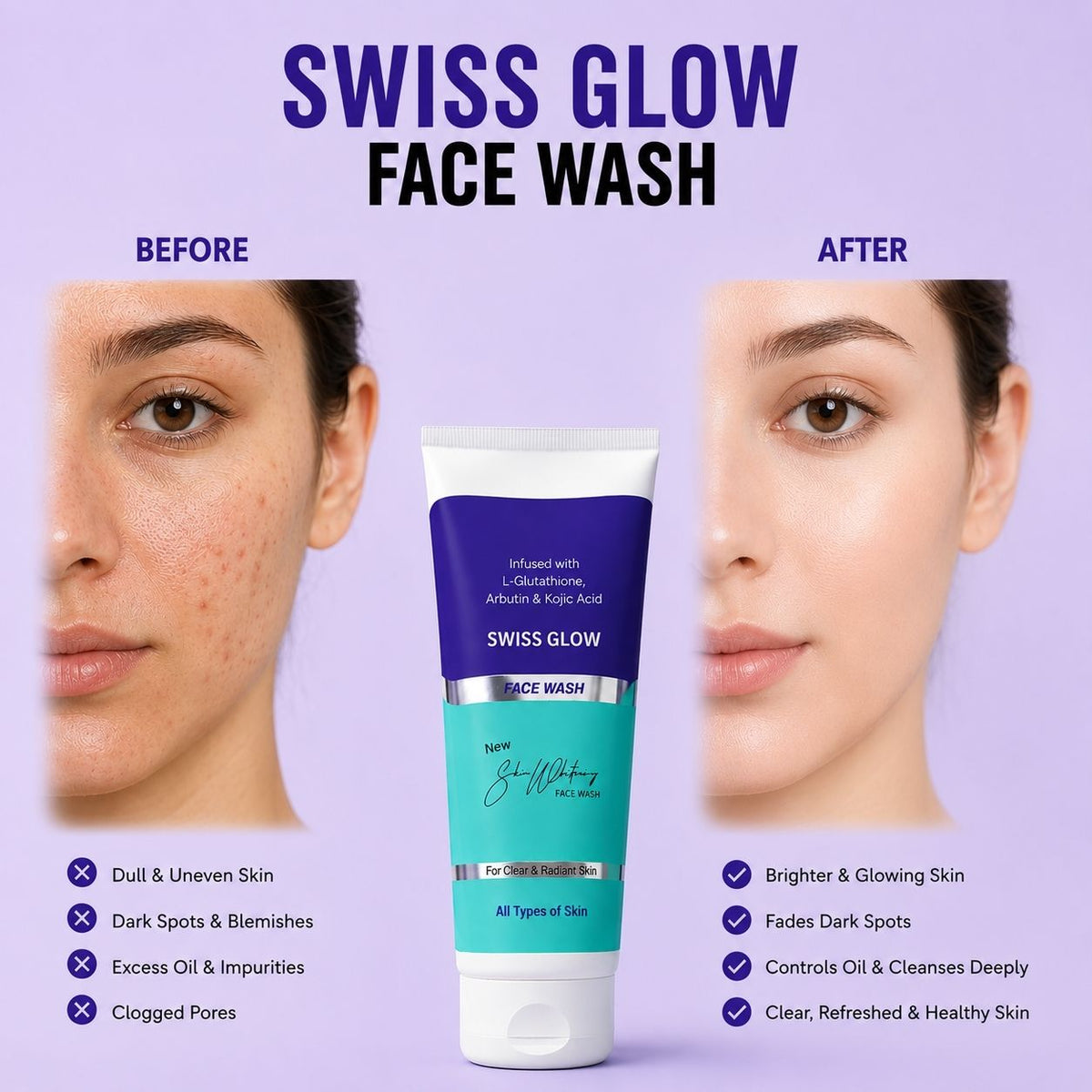 SWISS-GLOW FACE WASH 100ML