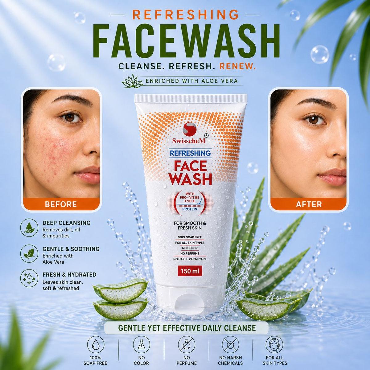 Swisschem Refreshing Facewash