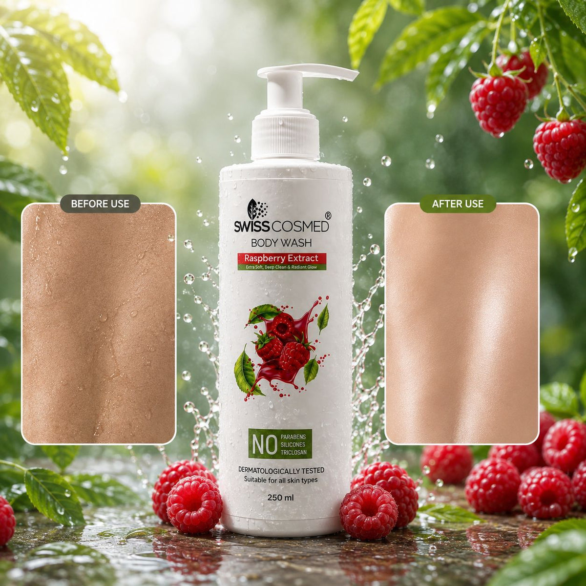 Body Wash Raspberry Extract