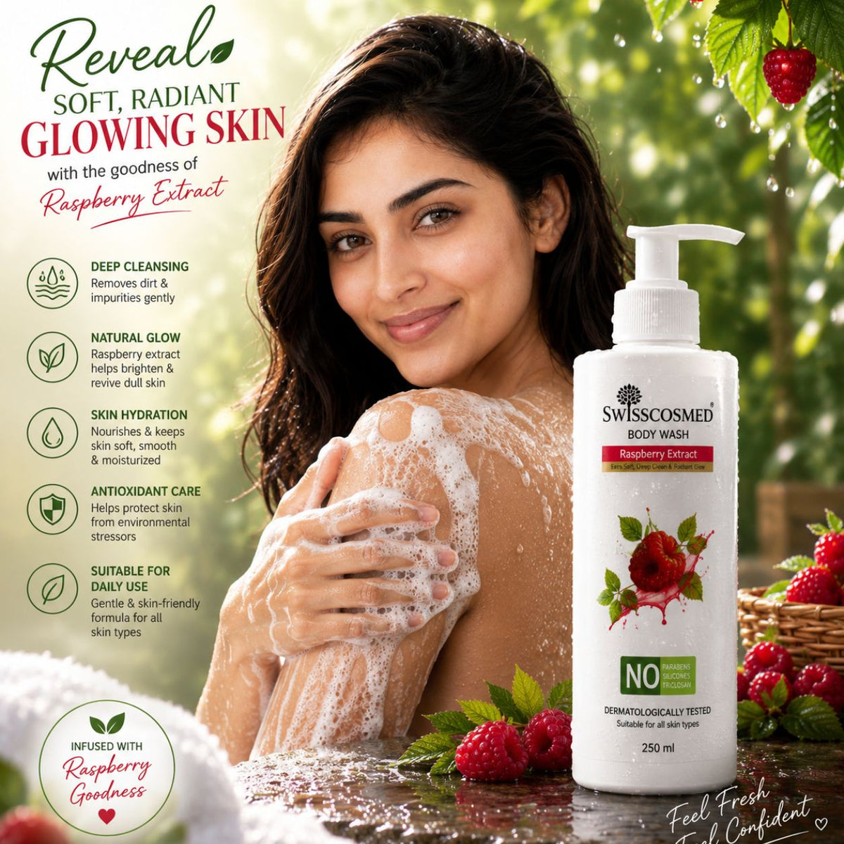 Body Wash Raspberry Extract
